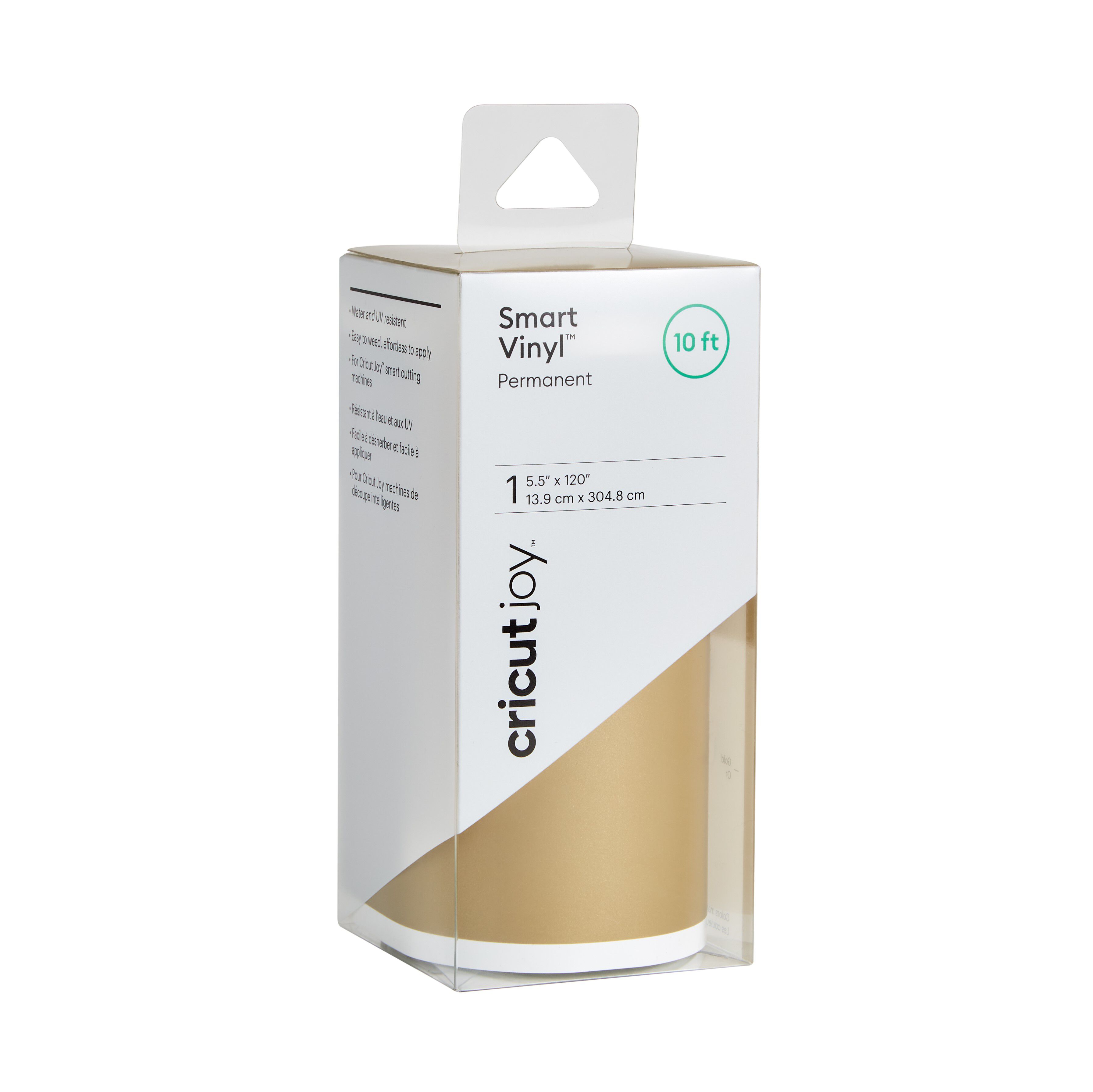 Cricut Joy Smart Vinyl | Permanent Value Roll (10 ft) | Gold | Compatible With Cricut Joy & Joy 2 & Joy 2